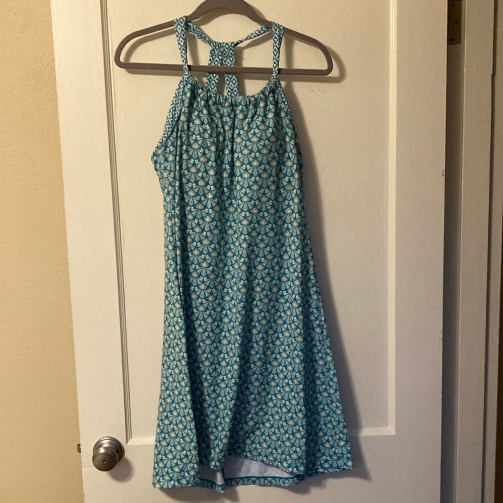 Prana Cantine Dress. Racerback with built in shelf bra.